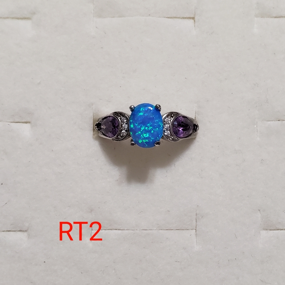 Fire Opal Rings - Size 6 - Picture 2 of 9